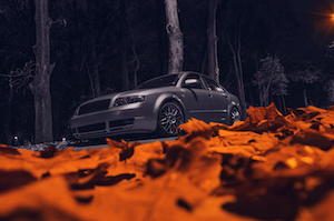 Audi A4 in autumn